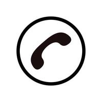 phone icon on round internet button vector