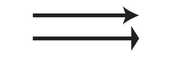 right side Pointer black arrow in different collections. vector