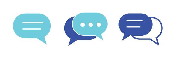 comment icons symbol icon speech bubble icon discussion line icons in trendy flat design. Chat bubble graphic design template. vector