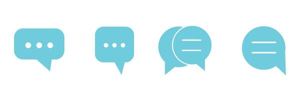 Engaging chat message icon set for online communication. vector