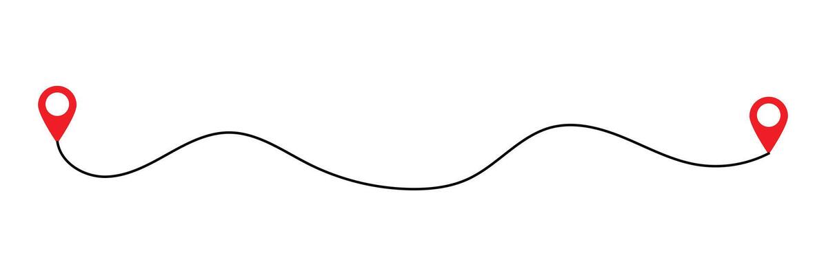 Route Icon Thin line art collection.