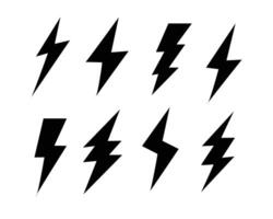Thunder Bold Lightning Flash icons, Lightning bolt icon. lightning logo electric, set of thunder and lightnings. Lightning bolt signs, Lightnings icon set illustration. vector
