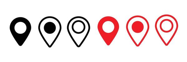 Map pin icon. location pin place marker. Location icon. Map marker pointer icon set. GPS location symbol collection. Modern map markers. vector