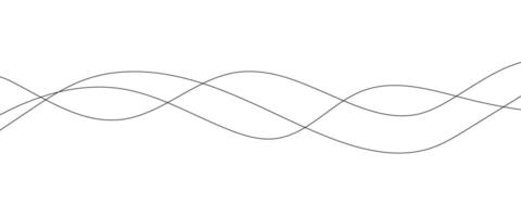 Curve wave seamless pattern. Thin line wavy abstract background. Curve wave seamless pattern. Line art striped graphic template. vector
