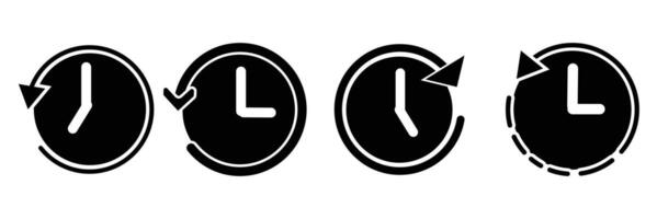 History icon. recent event history sign icons. timer icon. Countdown time. Clock sign. Return time icon. Past time. Management. Watch sign. Stopwatch. vector