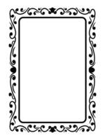 Botanical Frame with Floral and Vine Curves vector