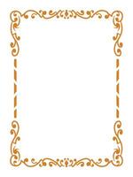 Ornamental Botanical Border with Floral Branch Patterns vector
