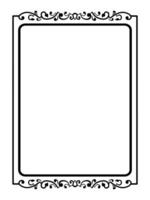 Artistic Ornamental Frame with Delicate Lines vector