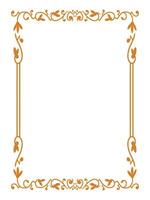Lavish Ornamental Border with Scroll and Leaf Elements vector