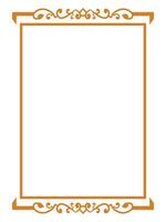 Botanical Scroll Frame with Soft Curves vector