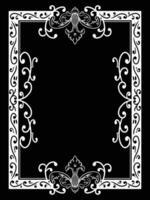 Luxurious Botanical Outline Frame in Ornamental Style vector