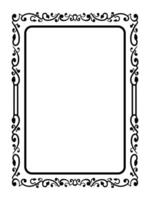 Clean Floral Frame with Subtle Scroll Details vector