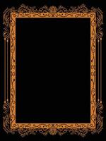 Decorative Timeless Frame with Floral Engravings vector
