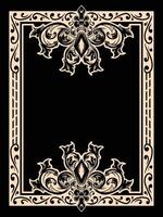Floral Outline Frame in Classical Ornament Format vector