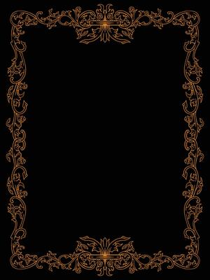 Graceful Scroll Floral Frame for Timeless Designs