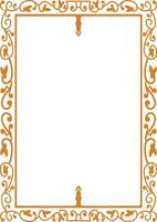 Elegant Botanical Frame with Vine and Blossom Details vector