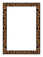 Ornamental Frame with Vintage Leaf and Vine Patterns vector