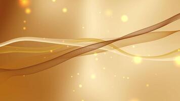 Golden brown abstract background with wavy lines and bokeh Suitable for luxury branding festive designs and elegant digital presentations video
