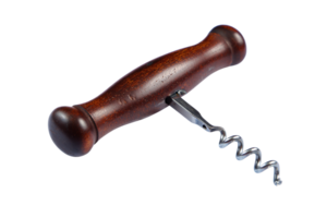 A Classic Wooden Handle Corkscrew an Essential Tool for Wine Lovers and Bartenders png