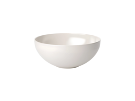 An elegant empty white ceramic serving bowl with a smooth finish against a plain background png