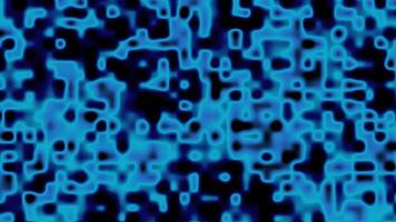 Abstract blue digital texture with glowing pixelated patterns Featuring neon blue and deep dark tones Ideal for sci fi cyber technology AI blockchain and futuristic design projects video