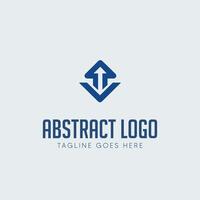 1abstract logo design with an arrow pointing up vector