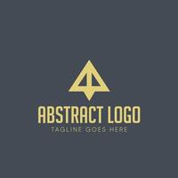 abstract logo design with a triangle vector