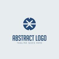 abstract logo design with a cross and arrow vector