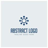 abstract logo design template with circles vector