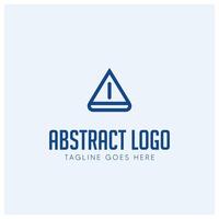 abstract logo design with a triangle and arrow vector