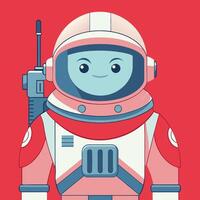 an illustration of an astronaut with a radio vector