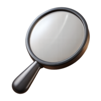 Magnifying Glass Illustration With Black Frame For Examination And Inspection png