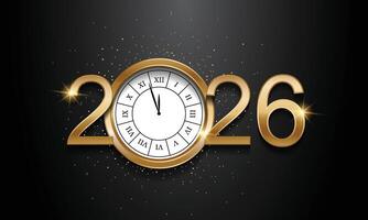 Happy New Year 2026 eve line design loading sparkle firework vector