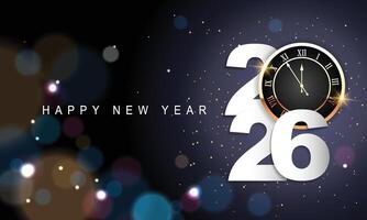 2026 new year with unique number design. Greeting concept for 2026 new year celebration vector