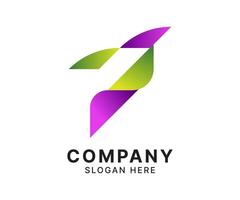 Abstract colorful geometric logo template design. vector