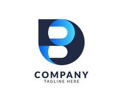DB Letter Logo Design with Gradient Color. Abstract gradient initial DB letter logo icon template design. vector