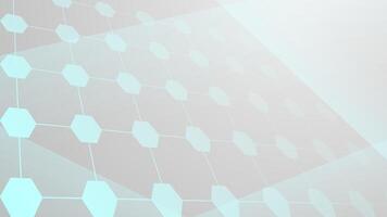 Pale gray technology background with light blue hexagonal patterns. vector