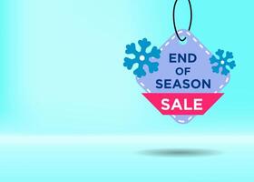 Stylist and colorful tag design with End of Winter Season text for promotional or advertisement label design. vector
