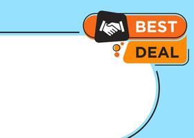 Best Deal text with image placeholder to add product or service, promotional tag label design for advertisement. vector