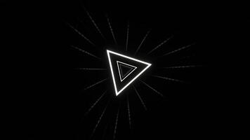 Orange and White Light in Triangular Futuristic Tunnel Background VJ Loop in 4K video