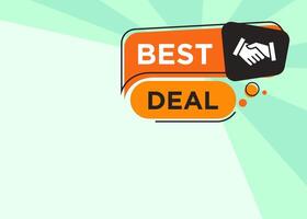 Promotional tag label design for advertisement with text Best Deal, incorporated with stylist and colorful shape. vector
