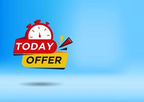 Stylist and colorful tag design with Today Offer text for promotional or advertisement label design. vector