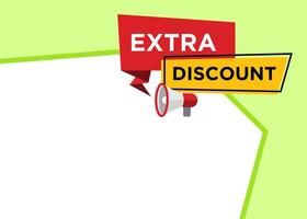 Extra Discount text with image placeholder to add product or service, promotional tag label design for advertisement. vector