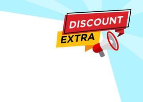Promotional tag label design for advertisement with text Extra Discount, incorporated with stylist and colorful shape. vector