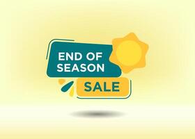 Promotional tag label design for End of Autumn Season advertisement with image placeholder to add product or service vector