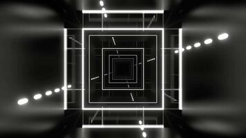 White Geometric Neon Rotating Design Background VJ Loop in 4K video