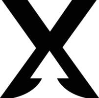 X with Up Arrow Logo Symbolizing Acceleration, Progress, and Dynamic Growth for Modern Branding and Digital Success vector