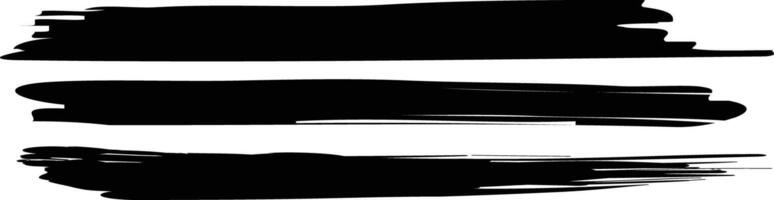 Black Brush Stroke Design Set Featuring Grunge Textures and Bold Hand Drawn Elements for Abstract Art with eps file vector