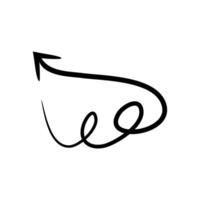 Curved Hand Drawn Arrows Set hand drawn brush stock arrow paint brush arrow Swirly Directional Pointers for Highlight Emphasis and Presentation Design with eps file vector