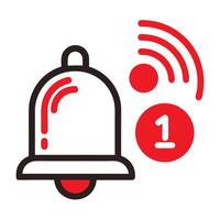 Notification Bell Silhouettes in Multiple Styles vector